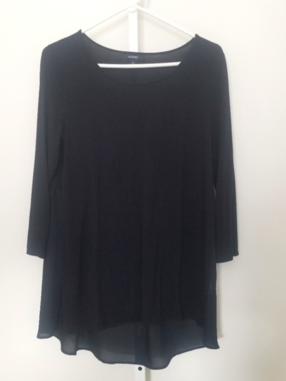 Alfani Black Casual Top with Scoop Neck Size M